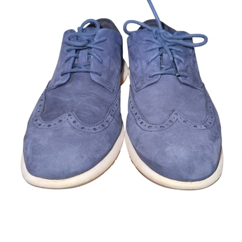 Cole Haan‎ Grand Mens 10M Pre-Owned Troy Wingtip Oxford Marine Blue White C33766